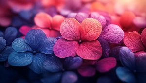 Colorful Hydrangea Wallpaper, Flower Wallpaper, Floral Wallpaper for Desktop