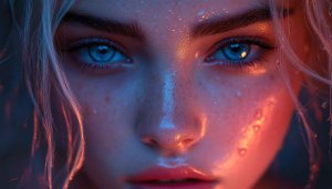 Blue Eyes Woman Wallpaper, Beauty Portrait HD, Mobile Background