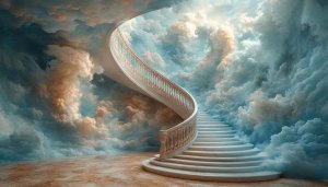 Stairway To Heaven Wallpaper, Cloud Background, Fantasy Dream Wallpaper