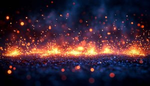 Spark Wallpaper: Fire sparks, Abstract background, 4k wallpaper, Desktop background