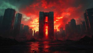 Apocalyptic City Wallpaper, Dystopian Scenery, 4k Wallpaper for Desktop