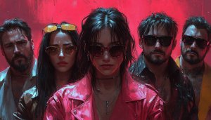 Cool Gang Illustration Wallpaper, Artistic People Portrait 4k Wallpaper