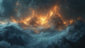 Fiery Mountains Wallpaper: Nature, Landscape, 4k Wallpaper for Desktop