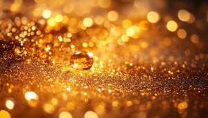 Golden Glitter Wallpaper: Sparkly Bokeh Background for Desktop, Laptop, Mobile