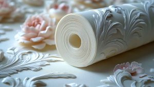 Floral Design Wallpaper: Embossed Flowers Texture 4K Wallpaper for Walls