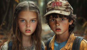Children Wallpaper: Boy and Girl Portrait Background for Desktop