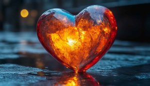 Glowing Heart Wallpaper: Valentines Day, Love 4K Wallpaper