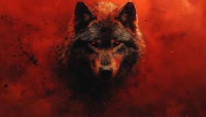 Fiery Wolf Wallpaper: 4K Animal Wallpaper for Desktop & Mobile