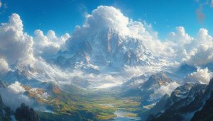 Majestic Mountain Landscape Wallpaper: 4K Scenic Vista for Desktop