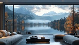 Lake View Mountain Wallpaper, Nature Scenery Background, Serene Landscape, HD