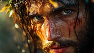 Jesus Christ Wallpaper, Easter Religious Theme, Dramatic Portrait, 4k Wallpaper