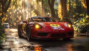 Red Porsche Wallpaper: Car Wallpaper, Luxury Vehicle, Automotive Background