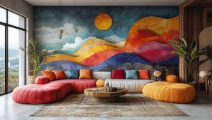 Abstract Wall Art Wallpaper for Home, Colorful Design, 4k