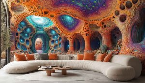 Abstract Cave Wallpaper, Artistic Interior Design, Home Decor, 4K Wallpaper