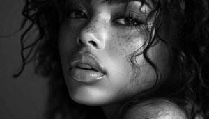 Black and White Portrait Woman Wallpaper - 4k Desktop Background