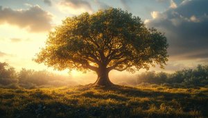 Majestic Tree Wallpaper: Nature, Sunset, Scenery, Landscape, 4k Wallpaper