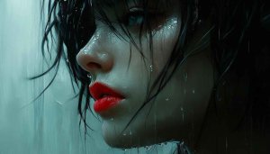 Sad Girl Aesthetic Wallpaper, Rainy Day Portrait, 4K, HD
