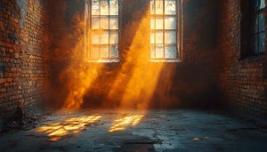 Brick Wall Wallpaper: Sunlight, Texture, and Industrial Aesthetic