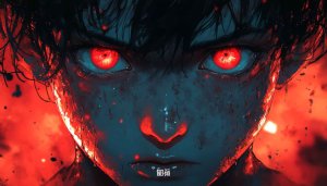 Anime Red Eyes Wallpaper, Boy Portrait, 4k Wallpaper for desktop