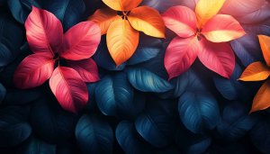 Floral Leaves Wallpaper, Nature Wallpaper, Plant Wallpaper, 4K Wallpaper