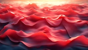 Red Abstract Waves Wallpaper, 4k Wallpaper, Aesthetic Wallpaper, Desktop Wallpaper
