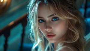 Blonde Hair Girl Wallpaper, Aesthetic Portrait, 4k Wallpaper for Desktop