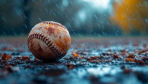Rainy Baseball Wallpaper, Sport Wallpaper, 4K Wallpaper for Desktop