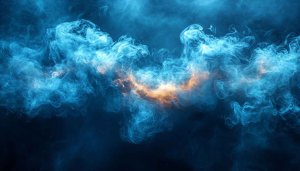 Blue Fire Smoke Wallpaper for Desktop, Laptop, Mobile in 4K