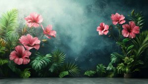 Tropical Hibiscus Flower Wallpaper, Floral, Plant for Desktop