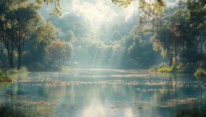 Scenic Lake Wallpaper: Nature, Landscape, Tranquility, Background for Desktop