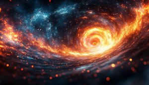 Fiery Galaxy Wallpaper: Cosmic Space Art for Desktop Backgrounds