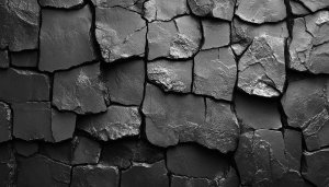 Dark Stone Wallpaper: Black Rock Texture Background for Phone & Desktop