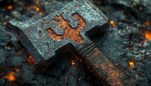 Dwarven Hammer Wallpaper, Fantasy Weapon Backgrounds, 4K Forge Imagery
