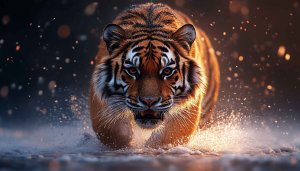 Tiger Wallpaper: Majestic Bengal Tiger Art - Desktop Backgrounds