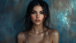 Beauty Portrait Wallpaper: Woman with Wet Hair in 4K