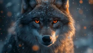 Wolf Wallpaper: Fierce Eyes, Winter Scene - Desktop & Mobile