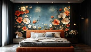 Floral Wallpaper: Bedroom Interior Design, Aesthetic Room Wallpaper