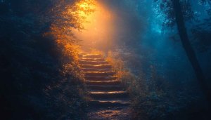 Forest Path Wallpaper: Foggy Woods, Nature Scenery, Landscape, 4K Resolution