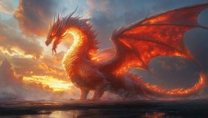 Fiery Dragon Wallpaper: Fantasy Dragon 4K Wallpaper For Desktop, Laptop