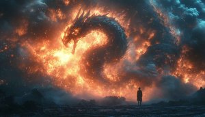 Epic Fire Dragon 4k Wallpaper, Fantasy Creature Art Backgrounds