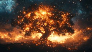 Glowing Tree Wallpaper: Fantasy Landscape Wallpaper for Desktop & Mobile