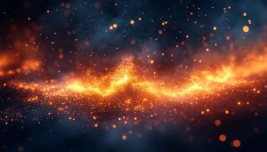 Galaxy Wallpaper: Space Dust, Orange Sparkles, Starry Night Background