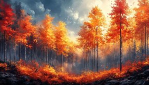 Autumn Forest Wallpaper: Fall Foliage Scenery for Desktop, Laptop
