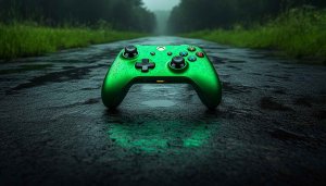 Xbox Controller Wallpaper: Green Gaming Console Wallpaper for Phone