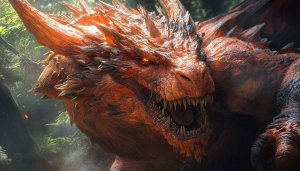 Fiery Dragon Wallpaper, Fantasy Creature, High Resolution Desktop Backgrounds
