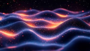 Abstract Waves Wallpaper: Sparkly Landscape for Desktop and Mobile