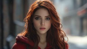 Redhead Girl Wallpaper: Aesthetic Woman Portrait for Phone and Desktop