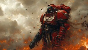 Warhammer 40k Wallpaper, Space Marine Artwork, Gaming Wallpaper, Sci-Fi Theme