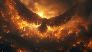 Fiery Phoenix Wallpaper: Epic Bird of Fire for Your Desktop