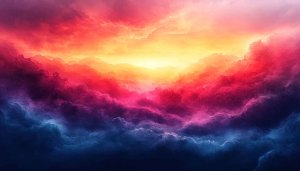 Colorful Sky Wallpaper: Aurora Borealis, Vibrant Clouds, Desktop Background